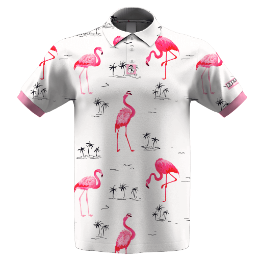 Golf Polo - Flamingo Castaway - Dirty Birdy