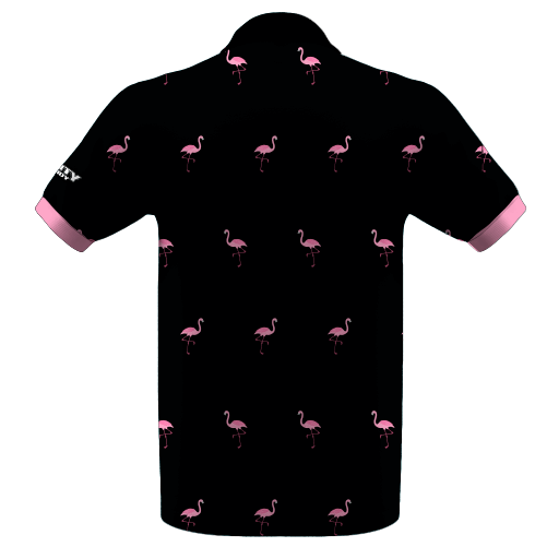Golf Polo - Nocturnal Flamingos - Dirty Birdy