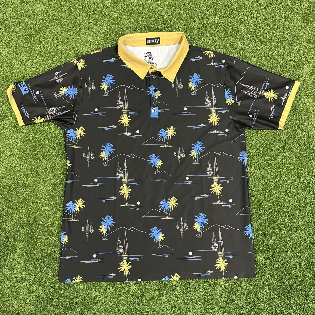'Sailboat Mirage' Men's Performance Polo