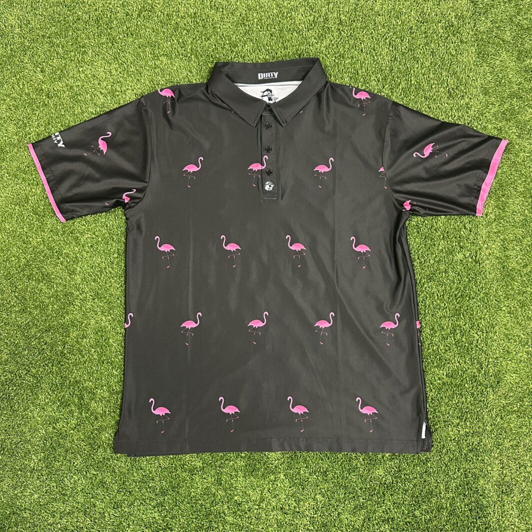 'Flamingo Fairway' Men's Performance Polo