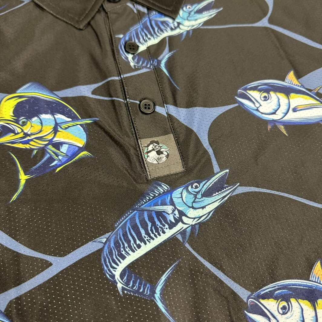 'Soflo Fish 2' Men's Performance Polo - Image 3