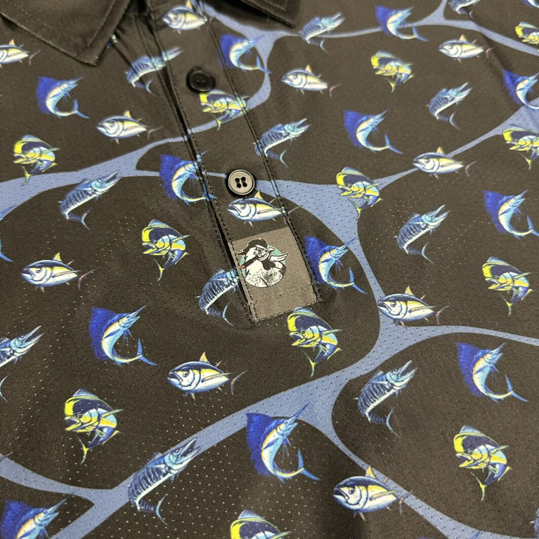 'Soflo Fish' Men's Performance Polo - Image 3