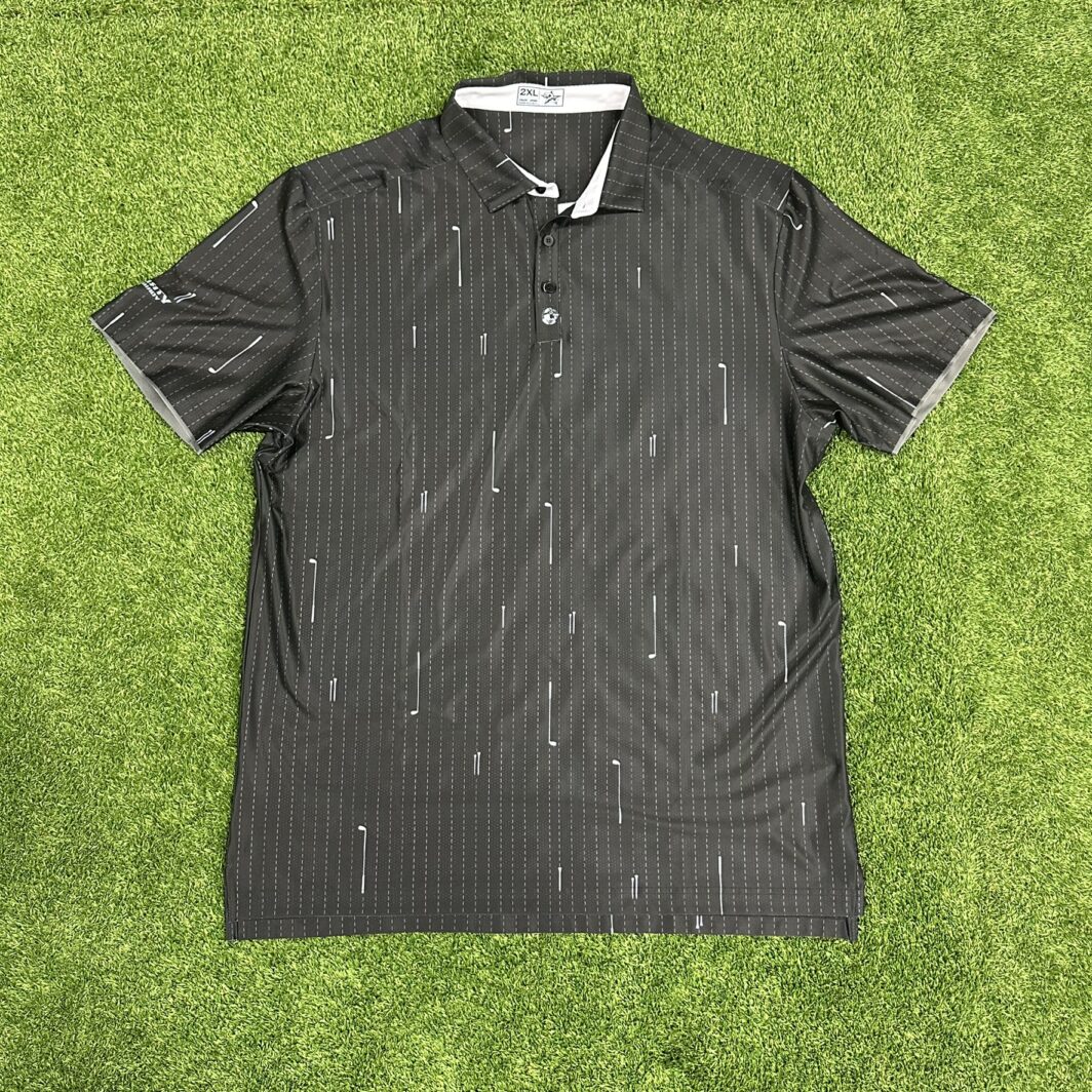 'Pinstripe Par' Performance Men's Polo