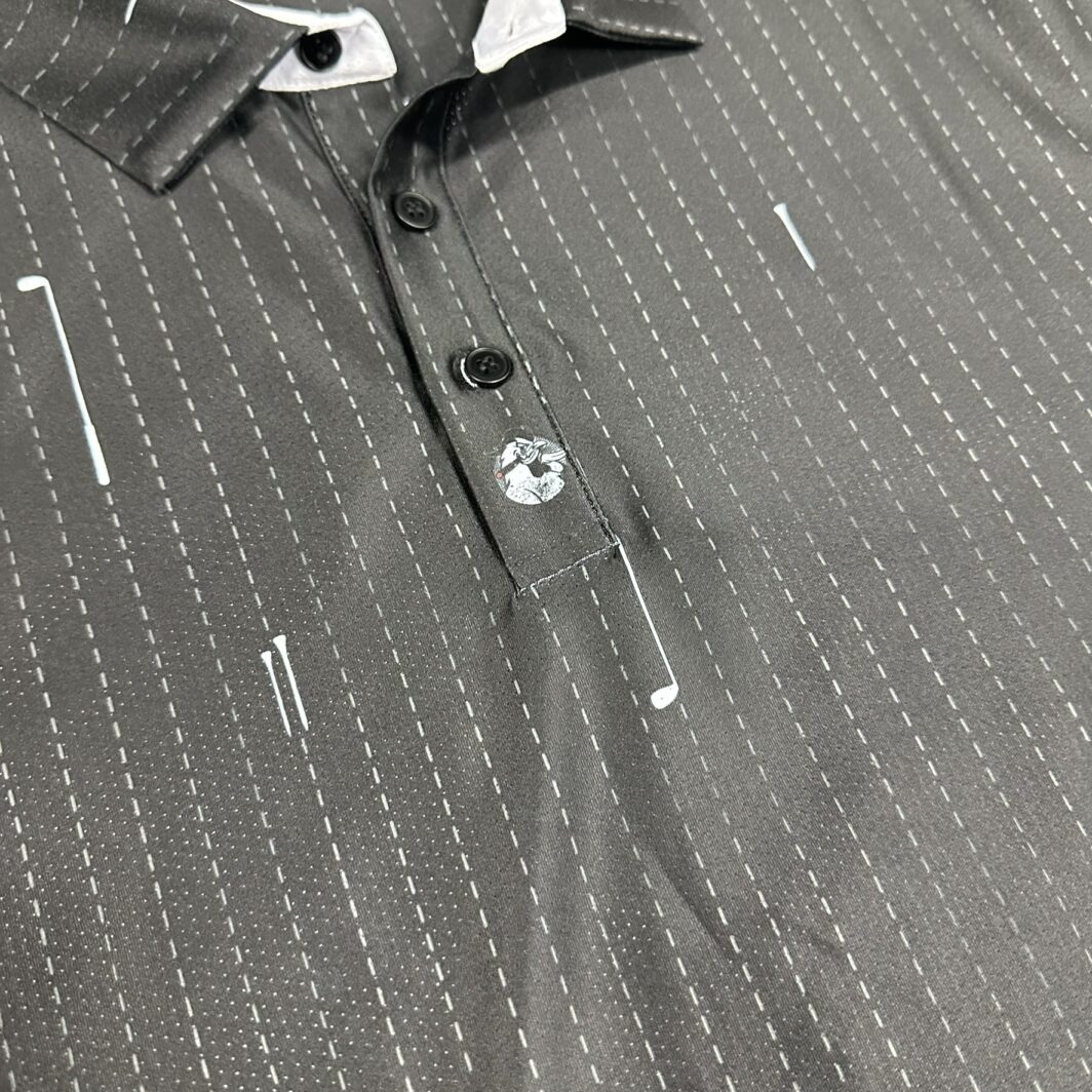 'Pinstripe Par' Performance Men's Polo - Image 4