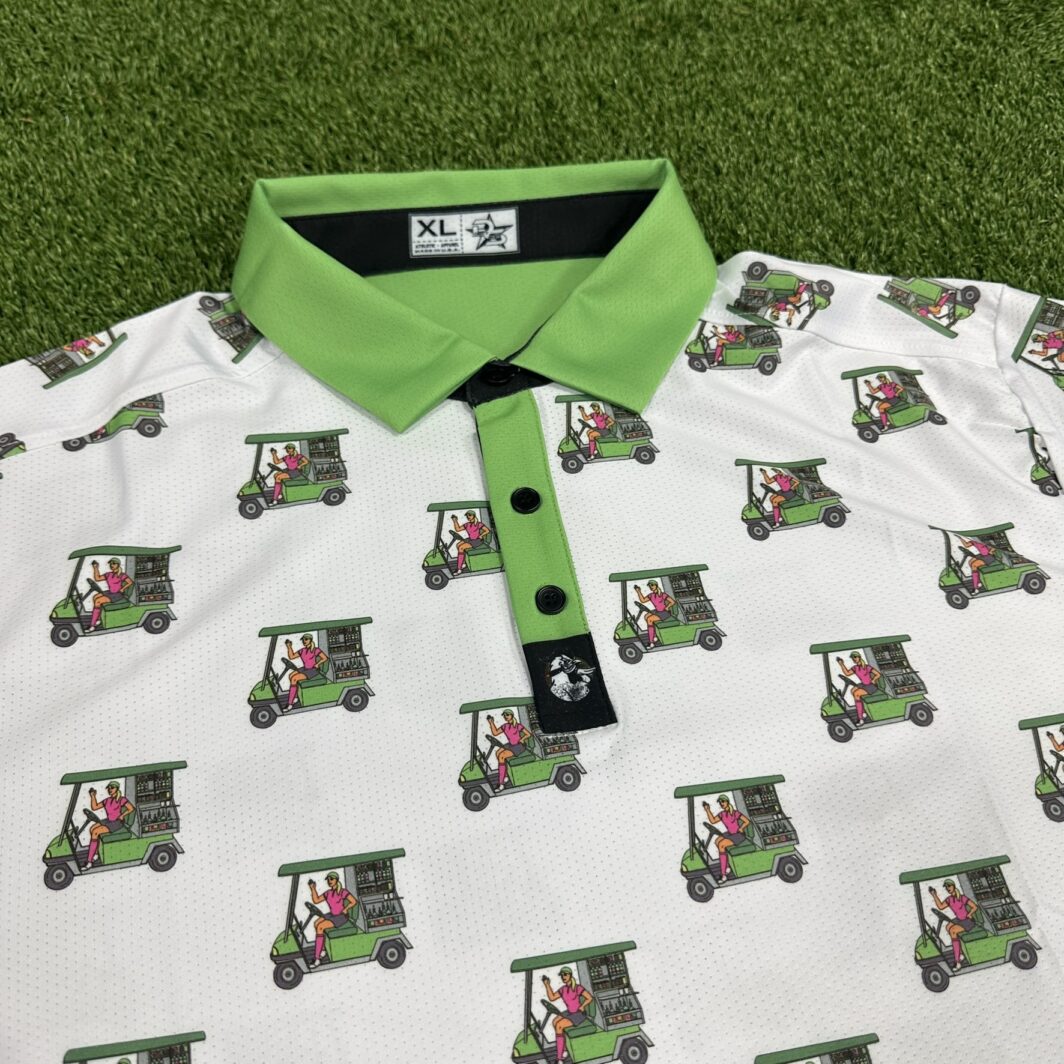 'Cart Girl Vibes' Men's Performance Polo - Image 3